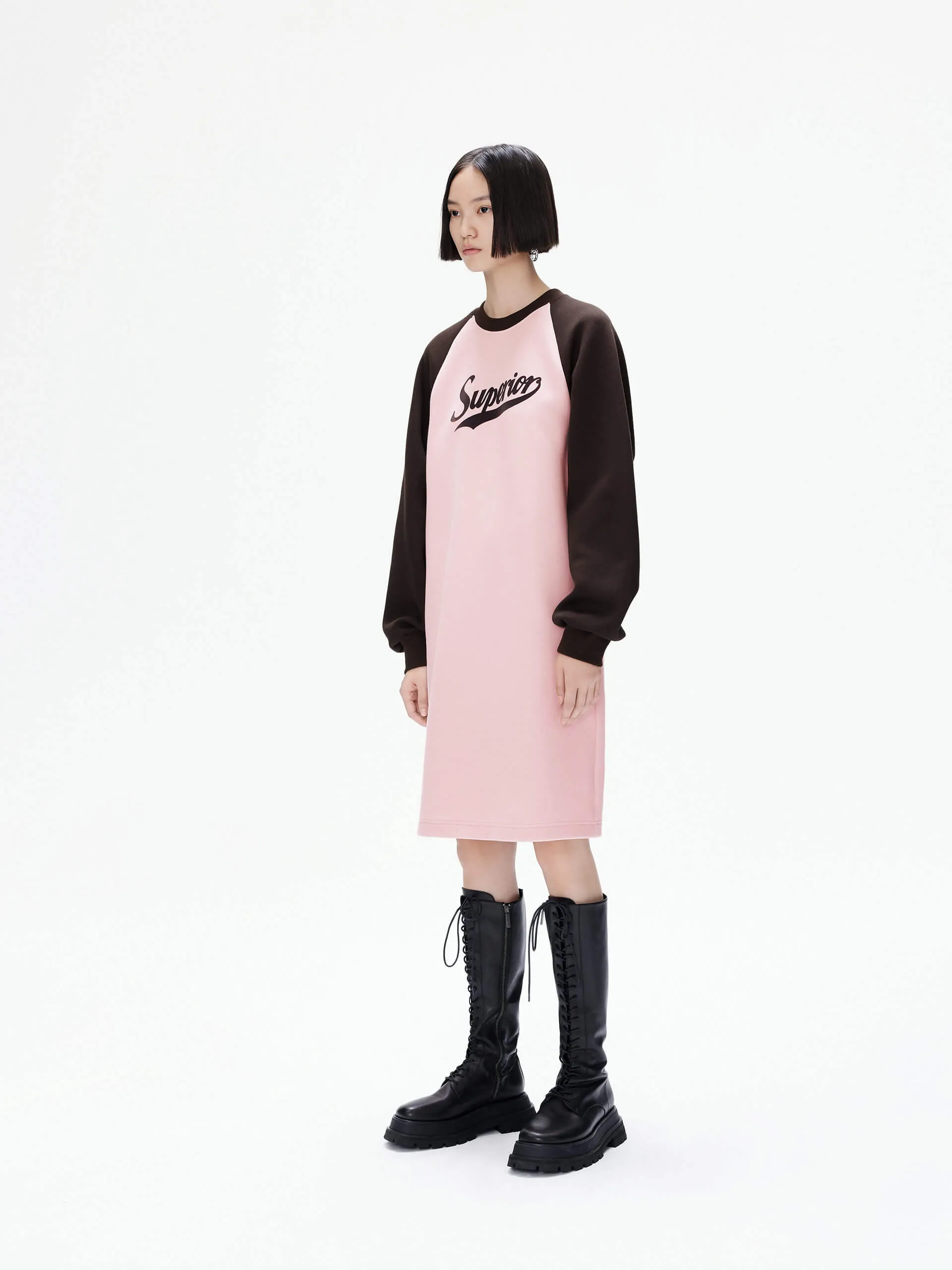 Raglan Sleeve Mid Dress