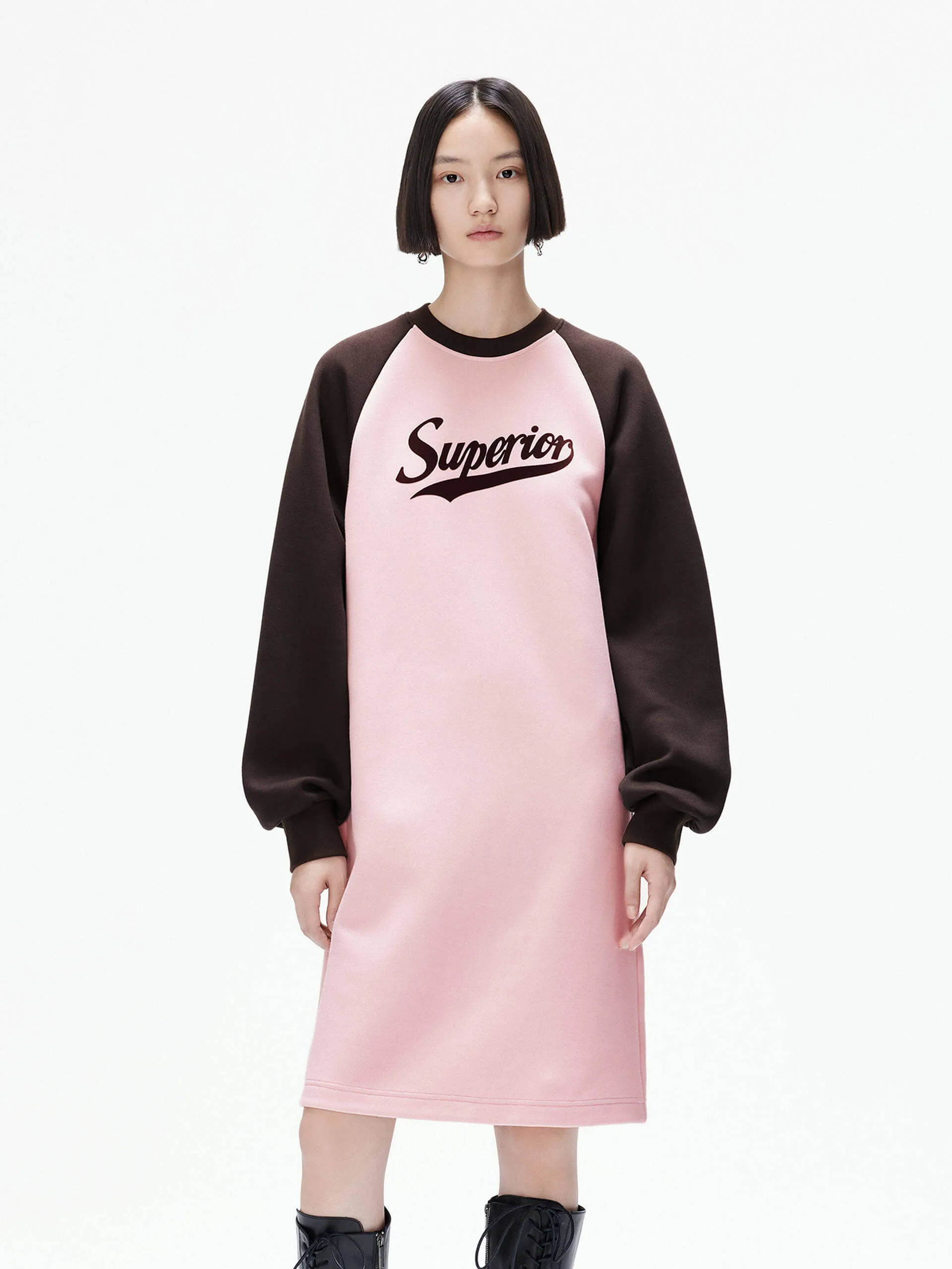Raglan Sleeve Mid Dress
