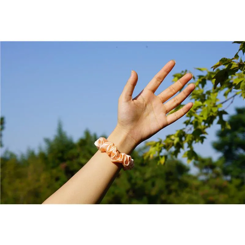 Silk Scrunchies Classic Pinkish orange