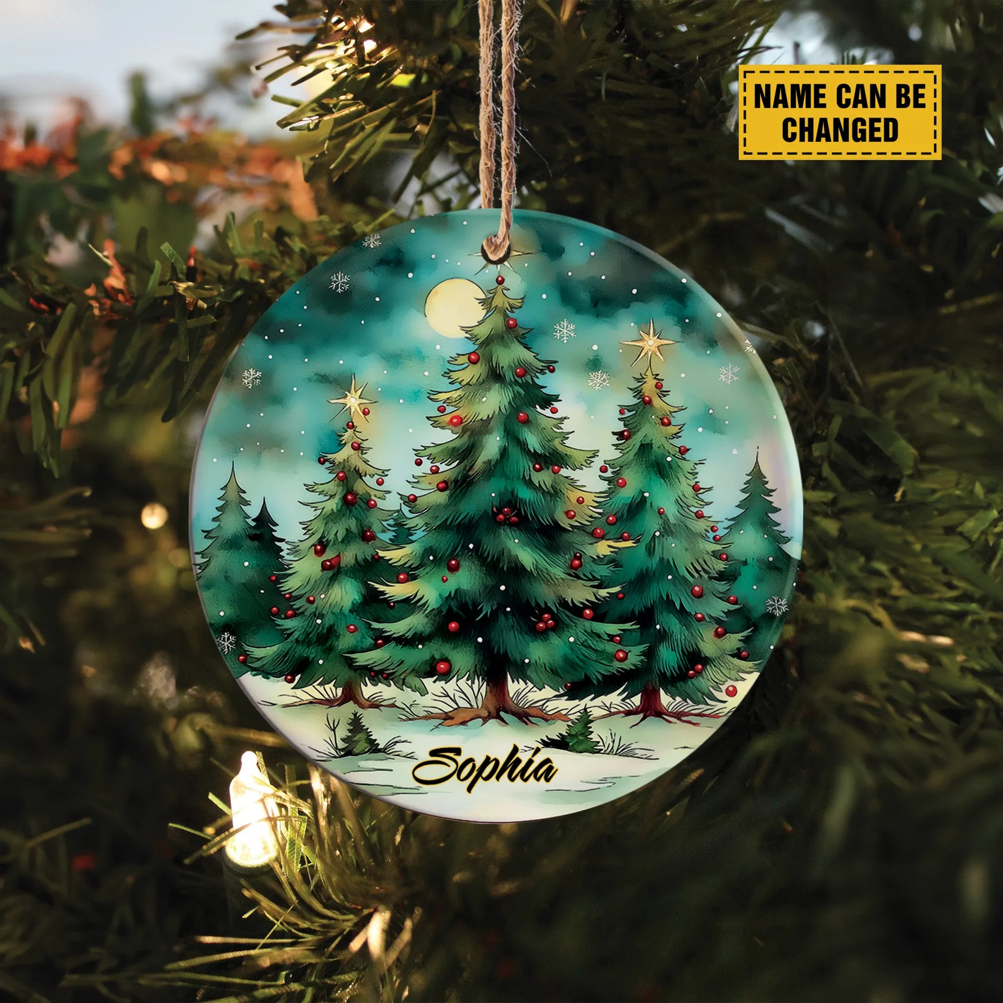 Teesdily | Customized Christmas Tree Ornament, Christmas Decoration, Xmas Ornament Car Hanging, Tree Decor, Keepsake Holiday Gift Idea