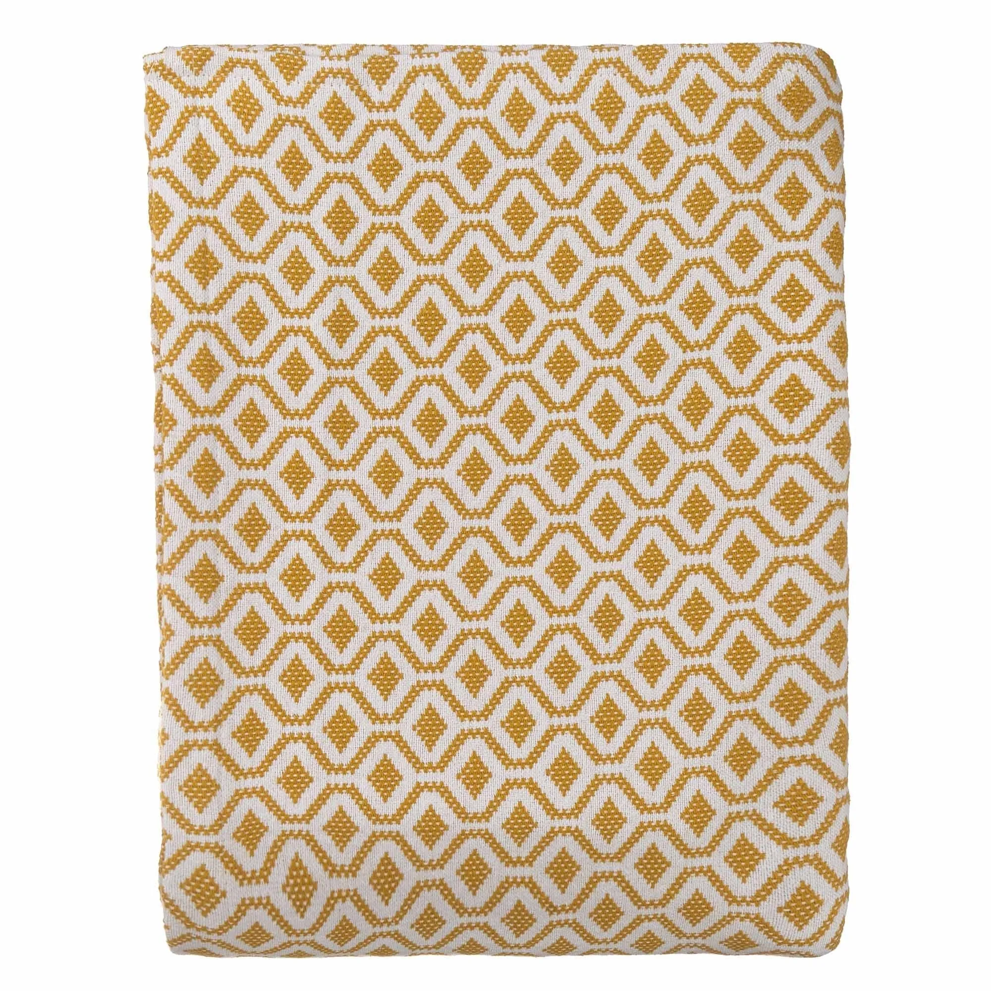 Viana Cotton Quilt [Mustard/White]