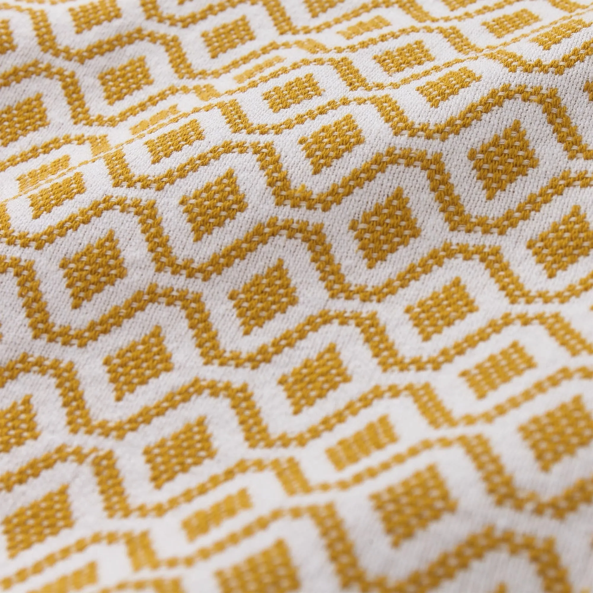 Viana Cotton Quilt [Mustard/White]