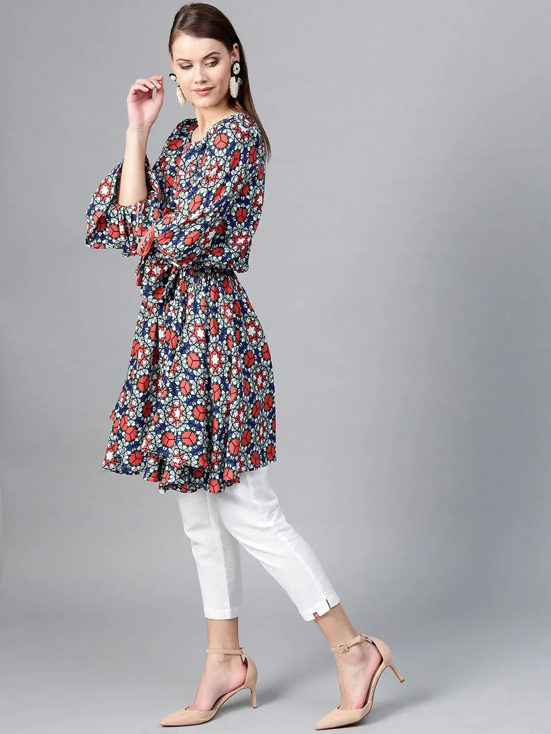 Women Multicoloured Printed Tunic