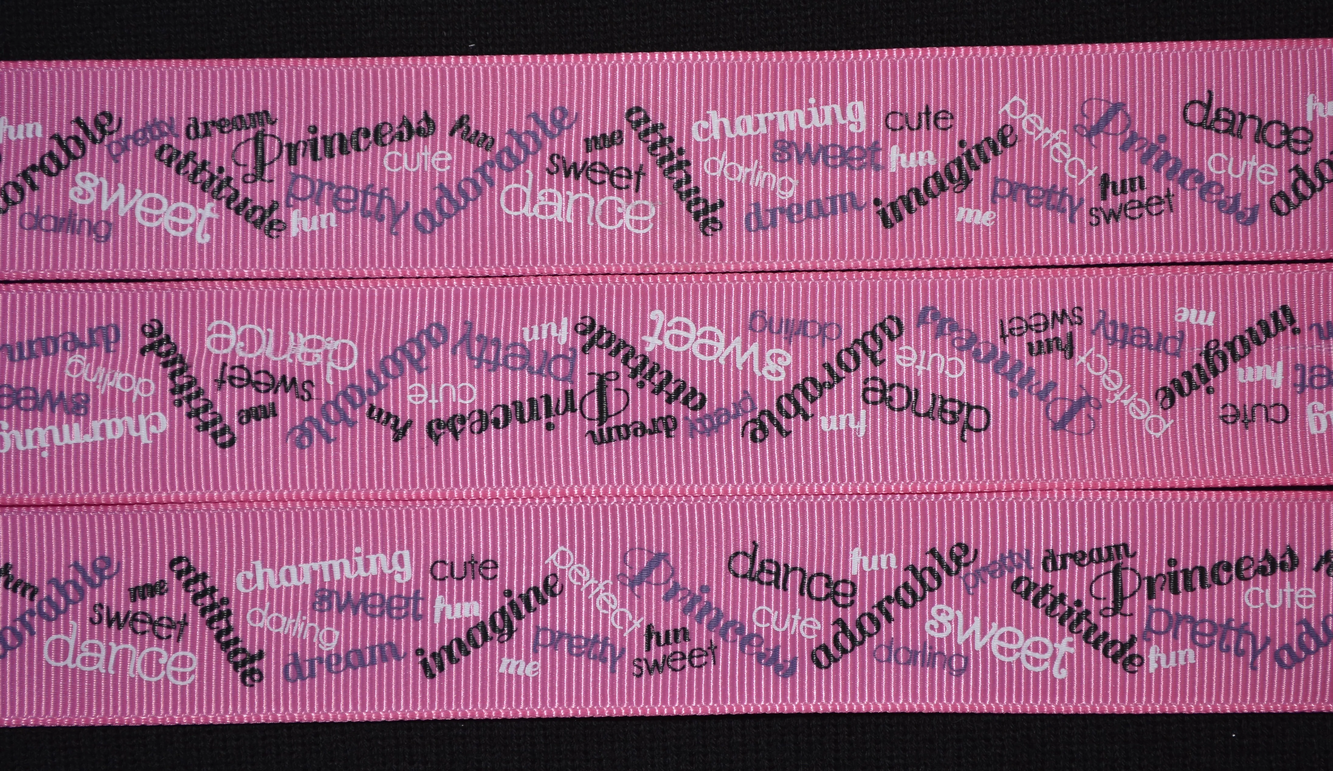 Word Play Princess Ribbon - 1 inch Printed Grosgrain